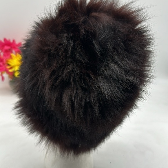 Chas A. Stevens Vintage Dark Brown Faux Fur Hat HT4880F